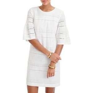 Jcrew Flutter-sleeve Eyelet Shift Dress - Size 8